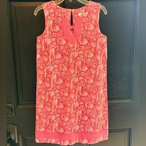 Vineyard Vines Pink Sheath Mini Dress V-Neck Sleeveless
